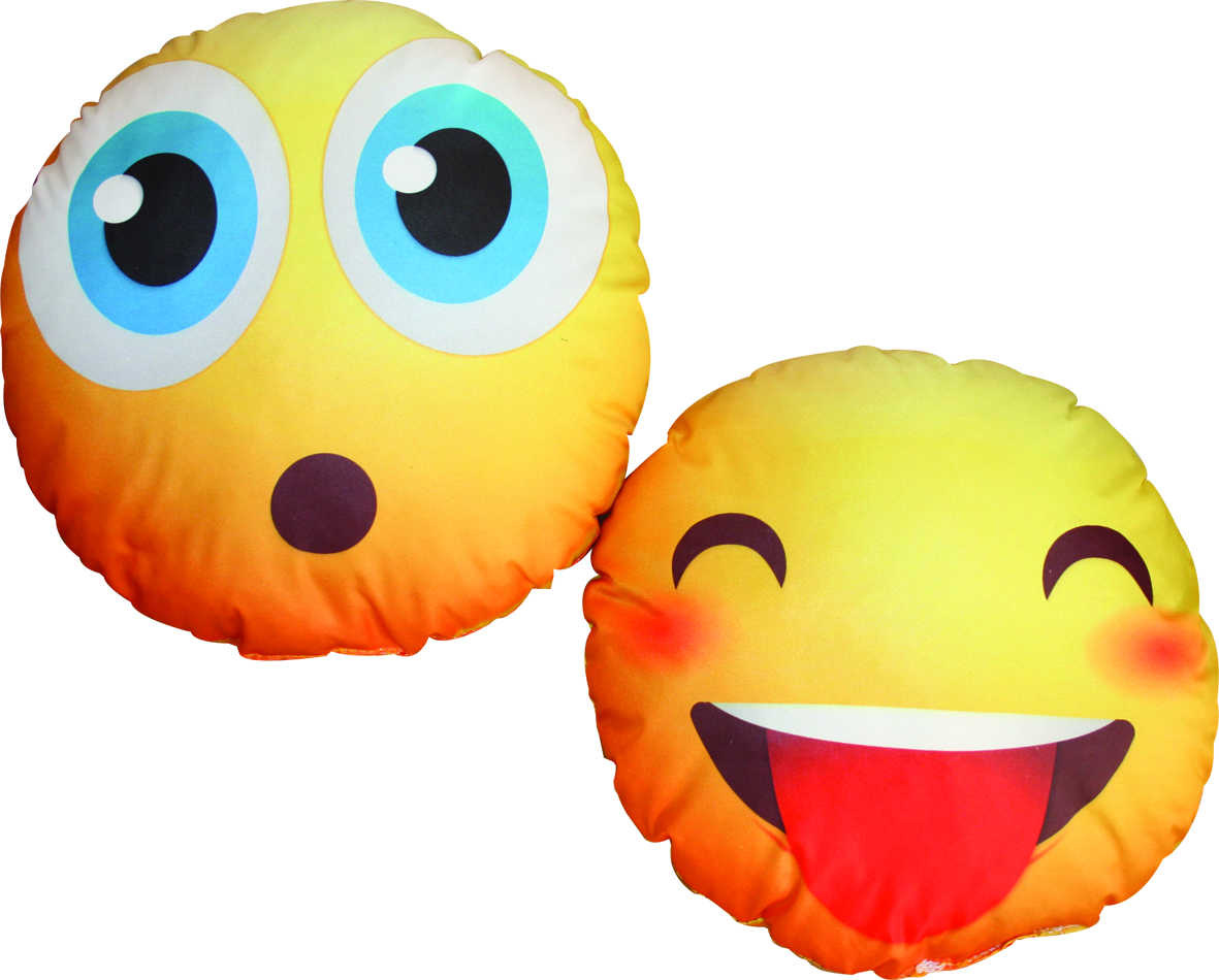 Yerli emoji renkli yastık 32cm